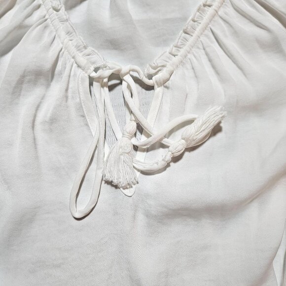 Free People NWT Women’s Ivory Peasant Bodysuit S  Boho Chic Academia, Poetcore - Picture 11 of 15